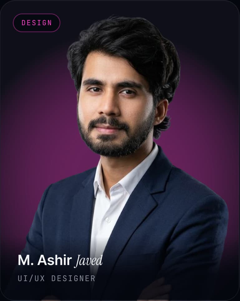 M. Ashir Javed, UI/UX Designer