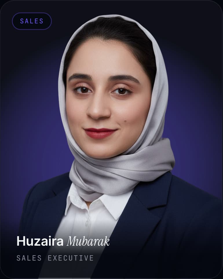 Huzaira Mubarak, Sales Executive