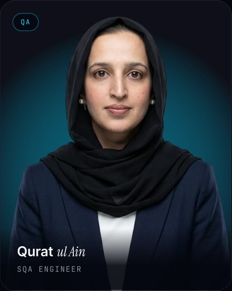 Qurat ul Ain, SQA Engineer