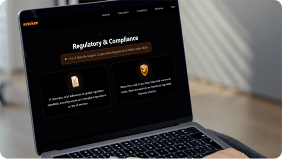 Venturetoken regulatory and compliance screen — first Norwegian crypto asset registered under MiCA